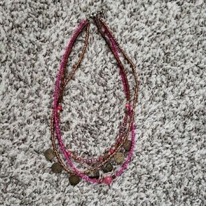 American Eagle Beaded 3 Strand Necklace